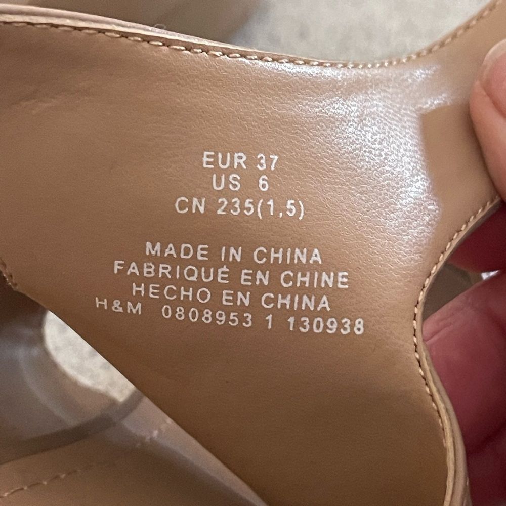 H&M strappy chunky heeled sandals NWOT - Picture 5 of 6